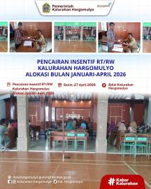 PENCAIRAN INSENTIF RT/RW KALURAHAN HARGOMULYO PERIODE BULAN JANUARI-APRIL 2026